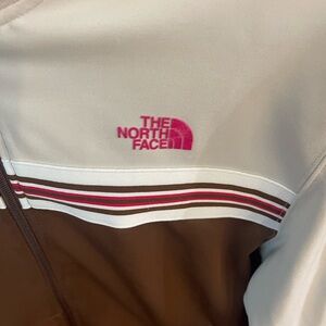 The North Face Brown and Pink track jacket